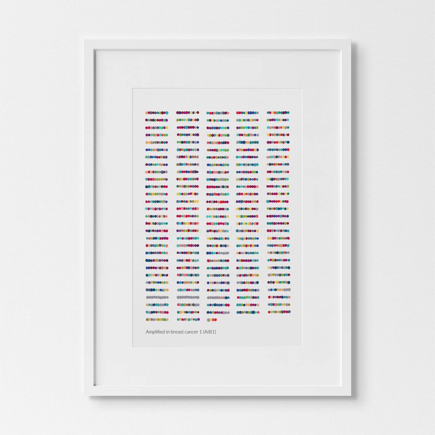 AIB1 sequence fine art print framed in white frame.