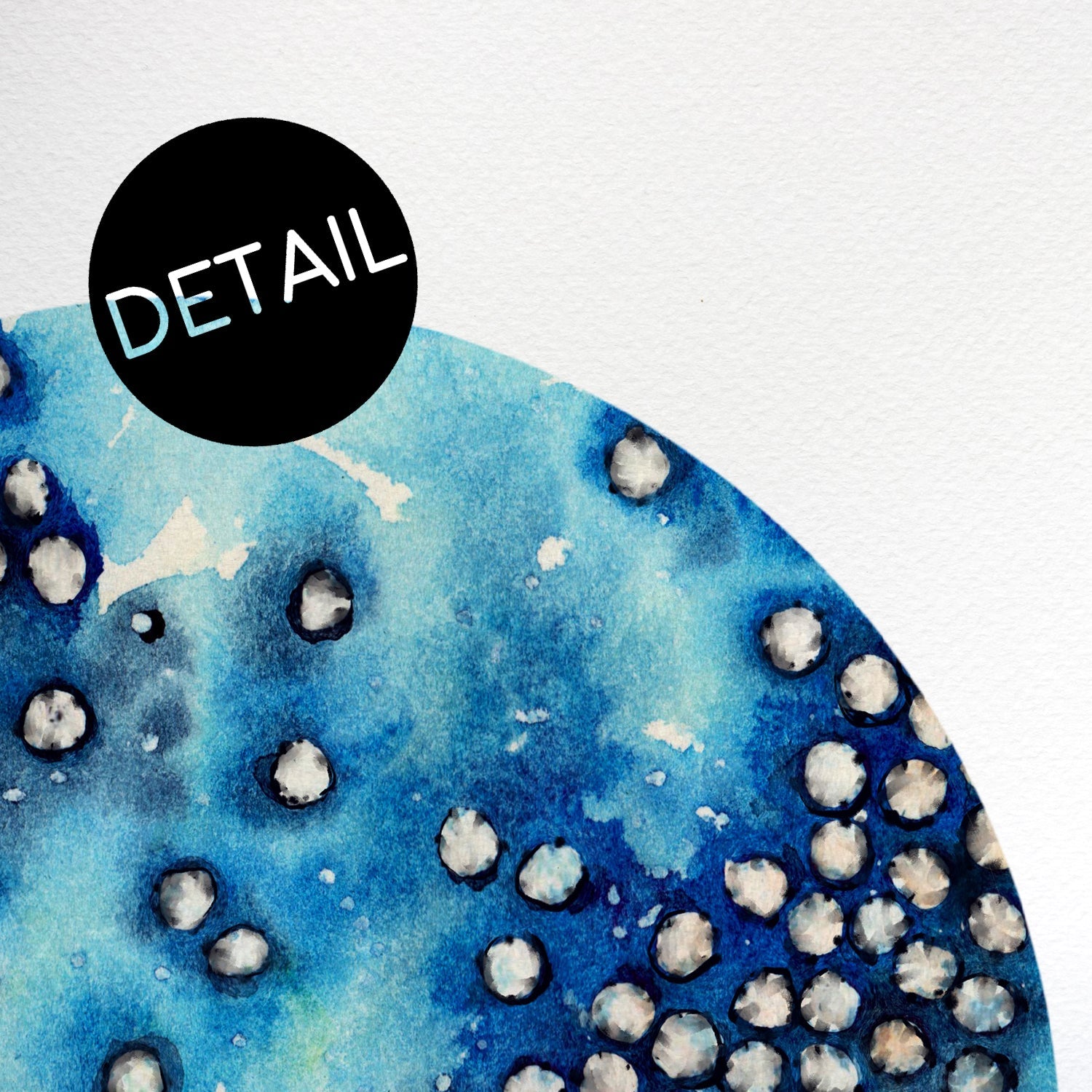 Virus art print of norovirus in detail