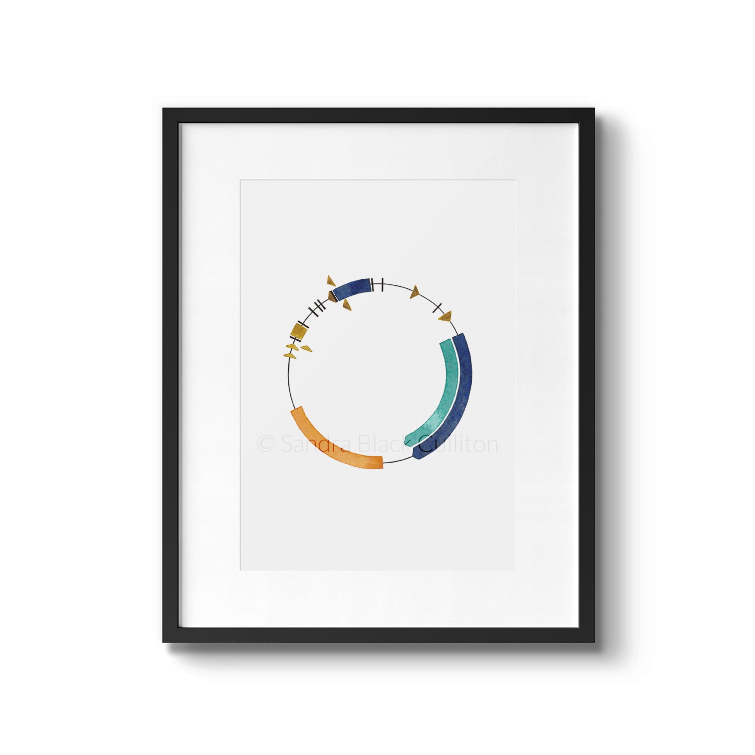 Plasmid 40 genomic map in frame on wall.