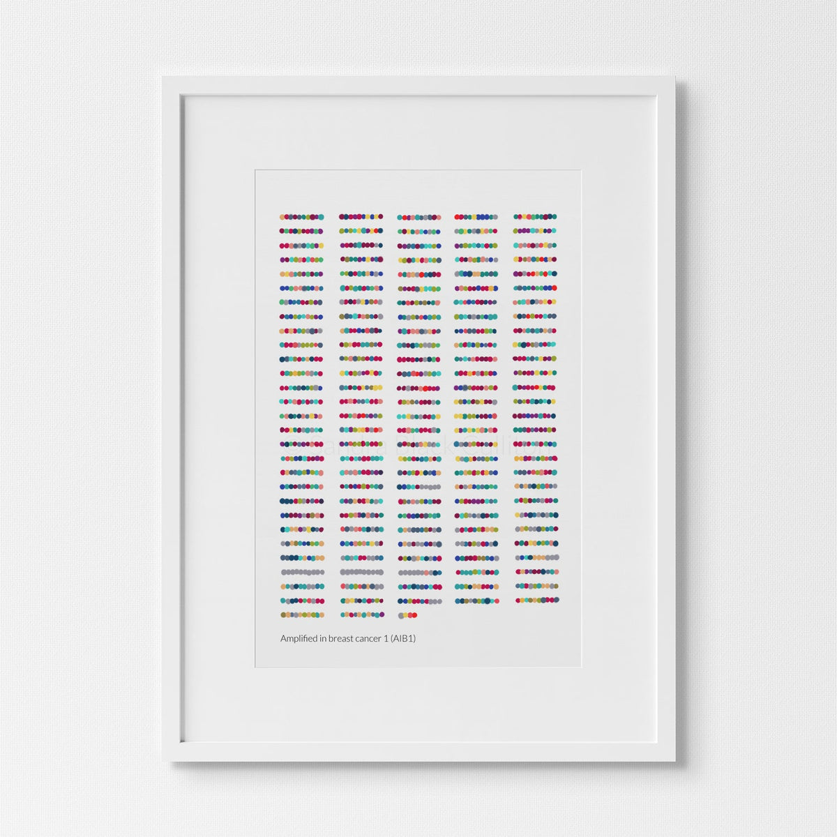 AIB1 sequence fine art print framed in white frame.