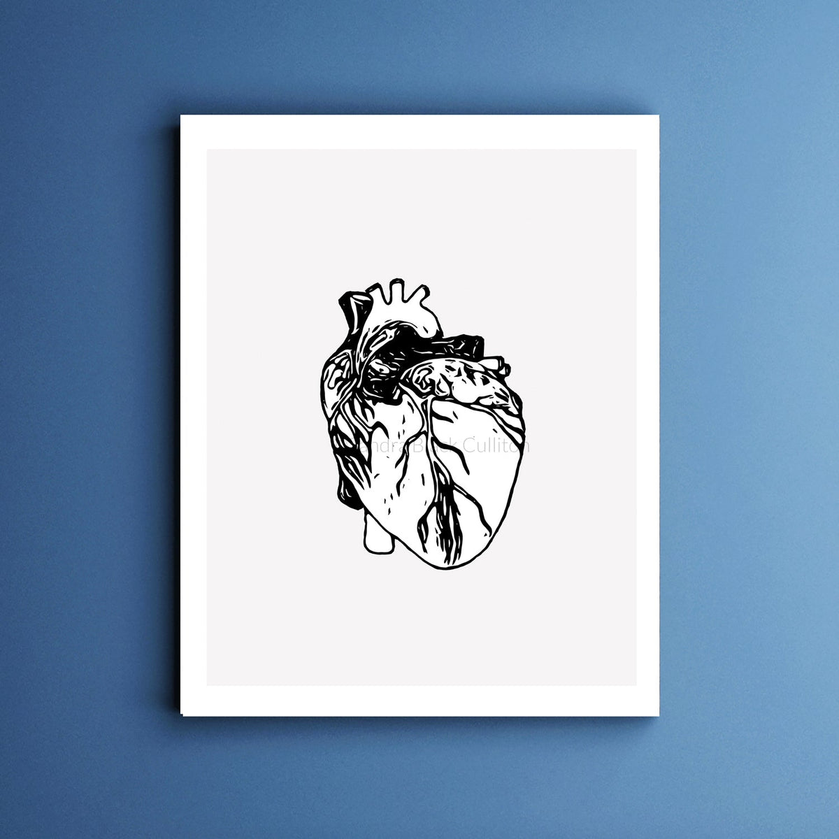 Anatomical heart print