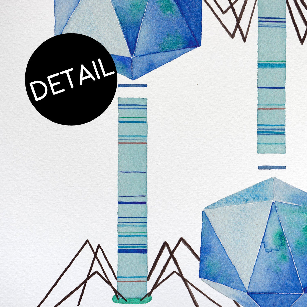 Bacteriophage,[product type] - Sandra Black Science Art