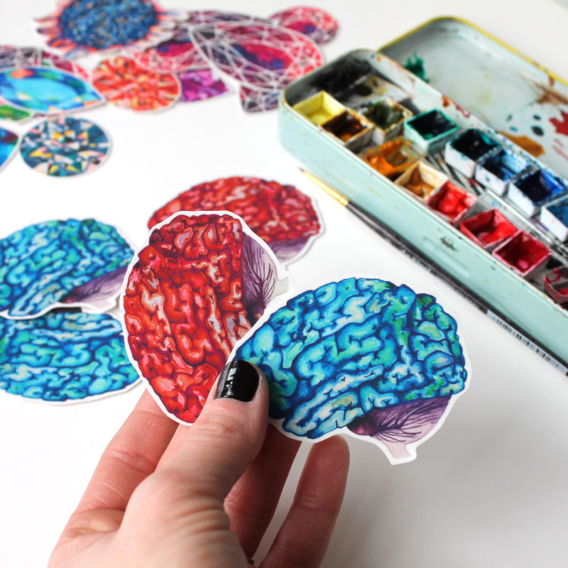 Brain Vinyl Sticker - Sandra Black Culliton