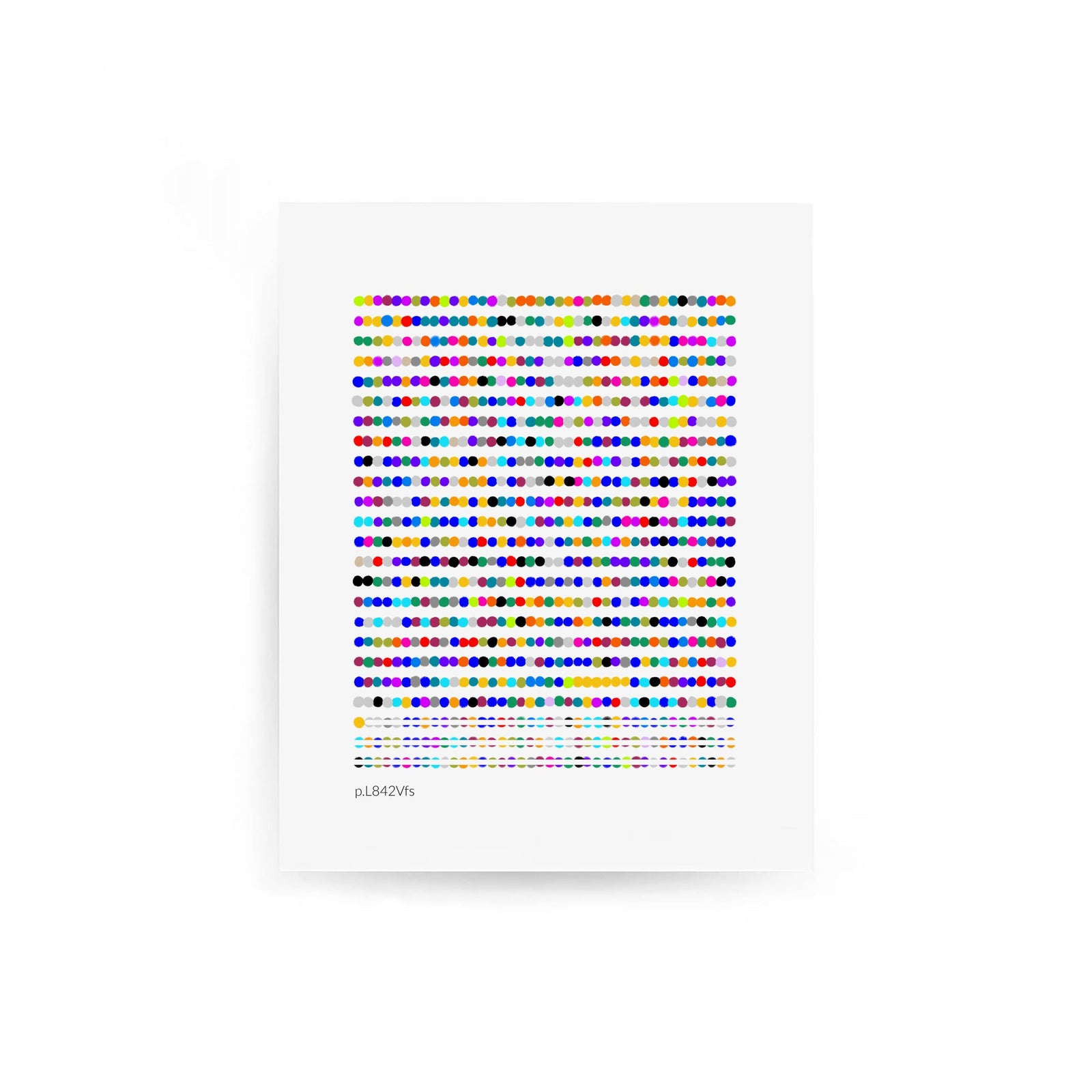 CDKL5 amino acid sequence print, framed