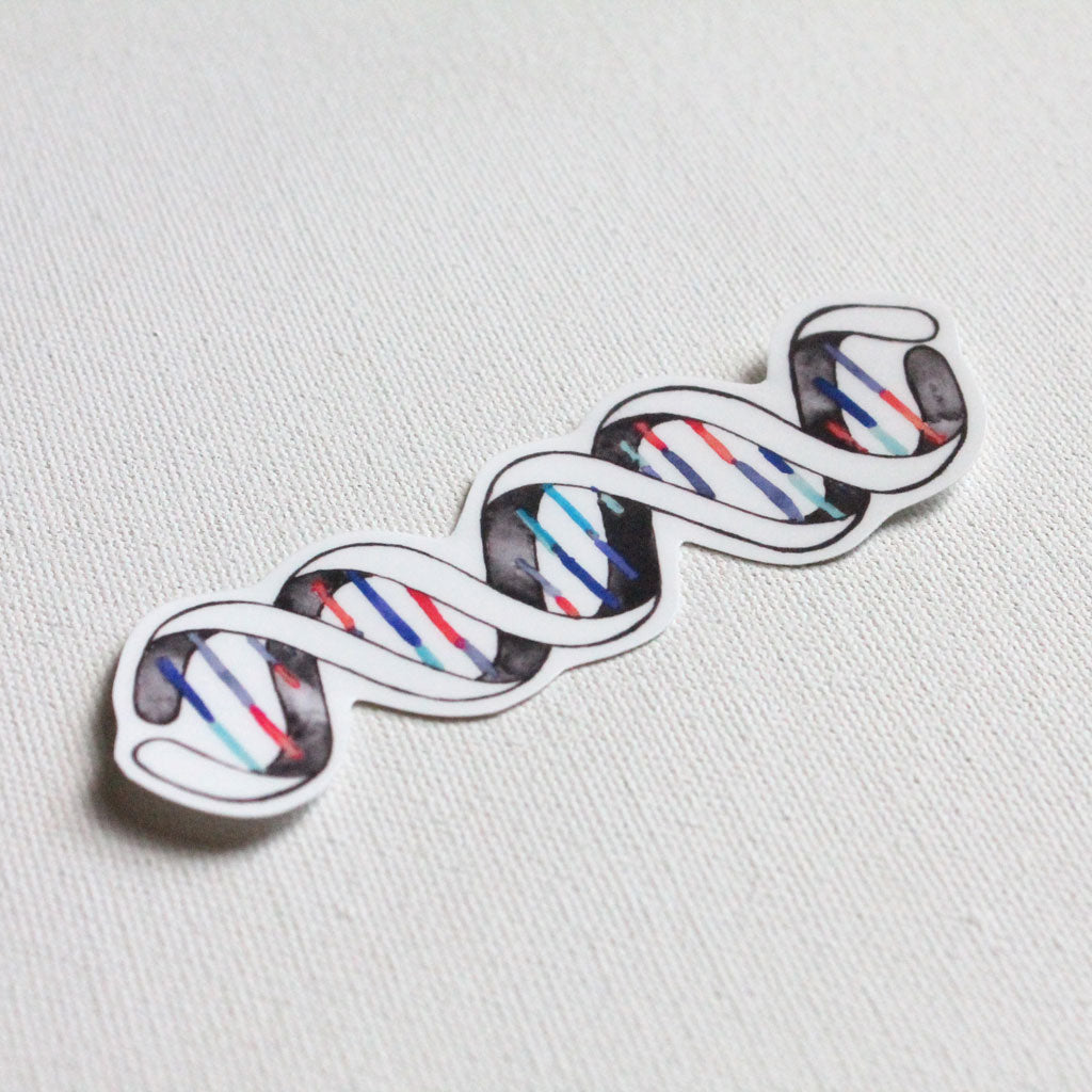 DNA Double Helix Vinyl Sticker - Sandra Black Culliton