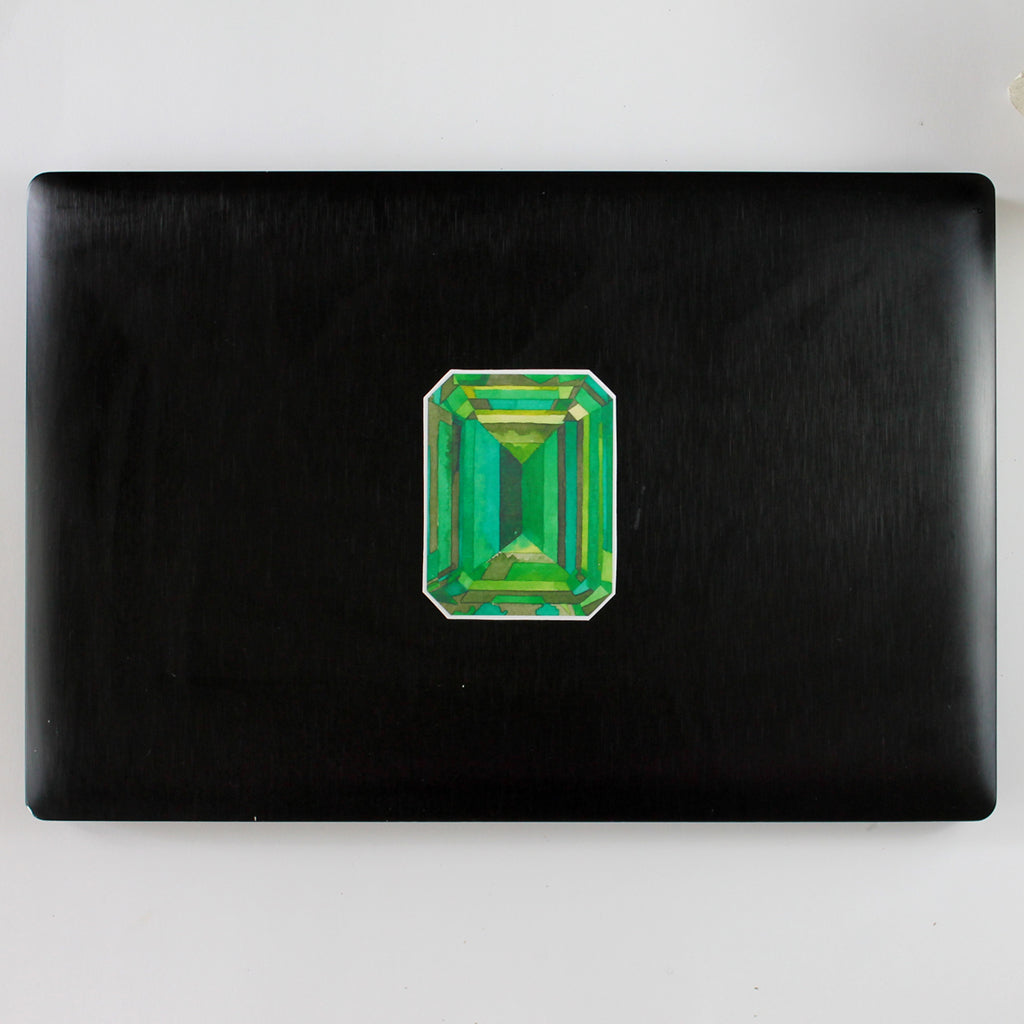 Emerald Gem Vinyl Sticker - Sandra Black Culliton