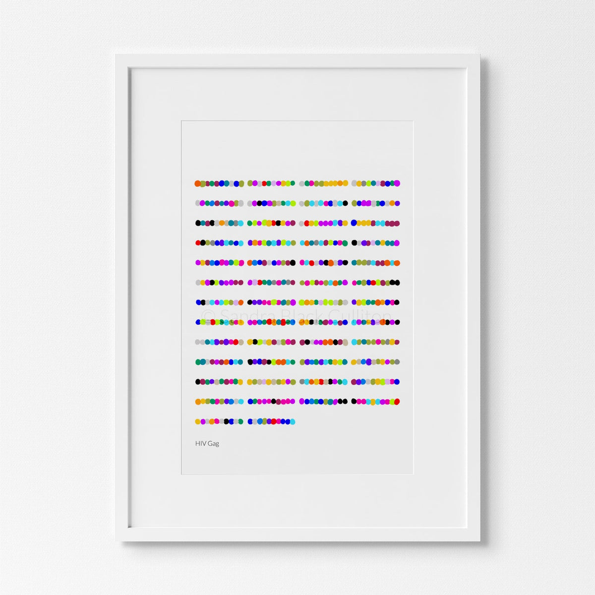 HIV Gag art print framed