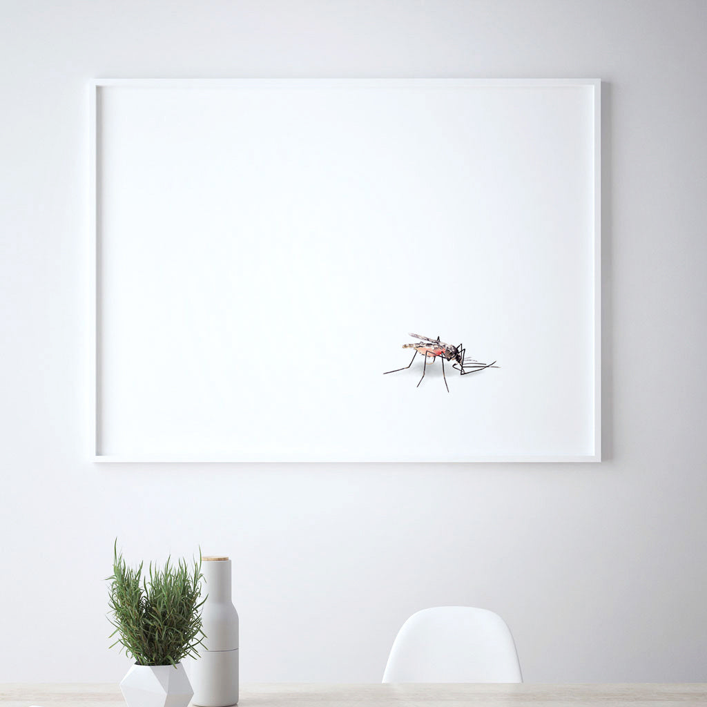 Mosquito art print framed