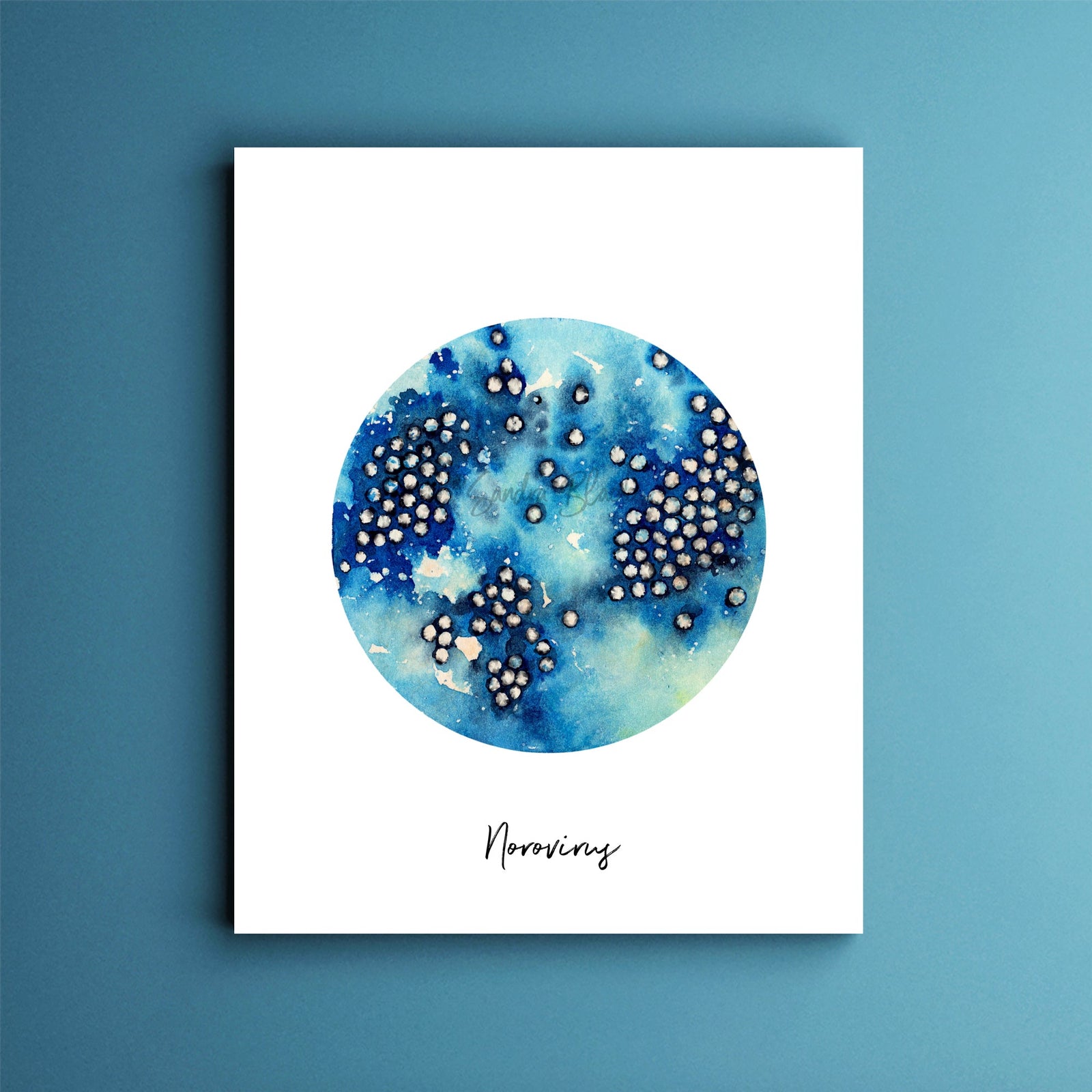 Norovirus watercolor art print fine art