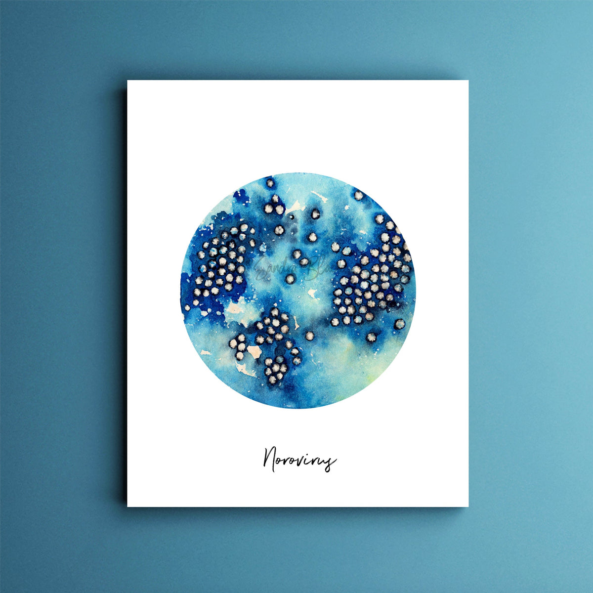 Norovirus watercolor art print fine art