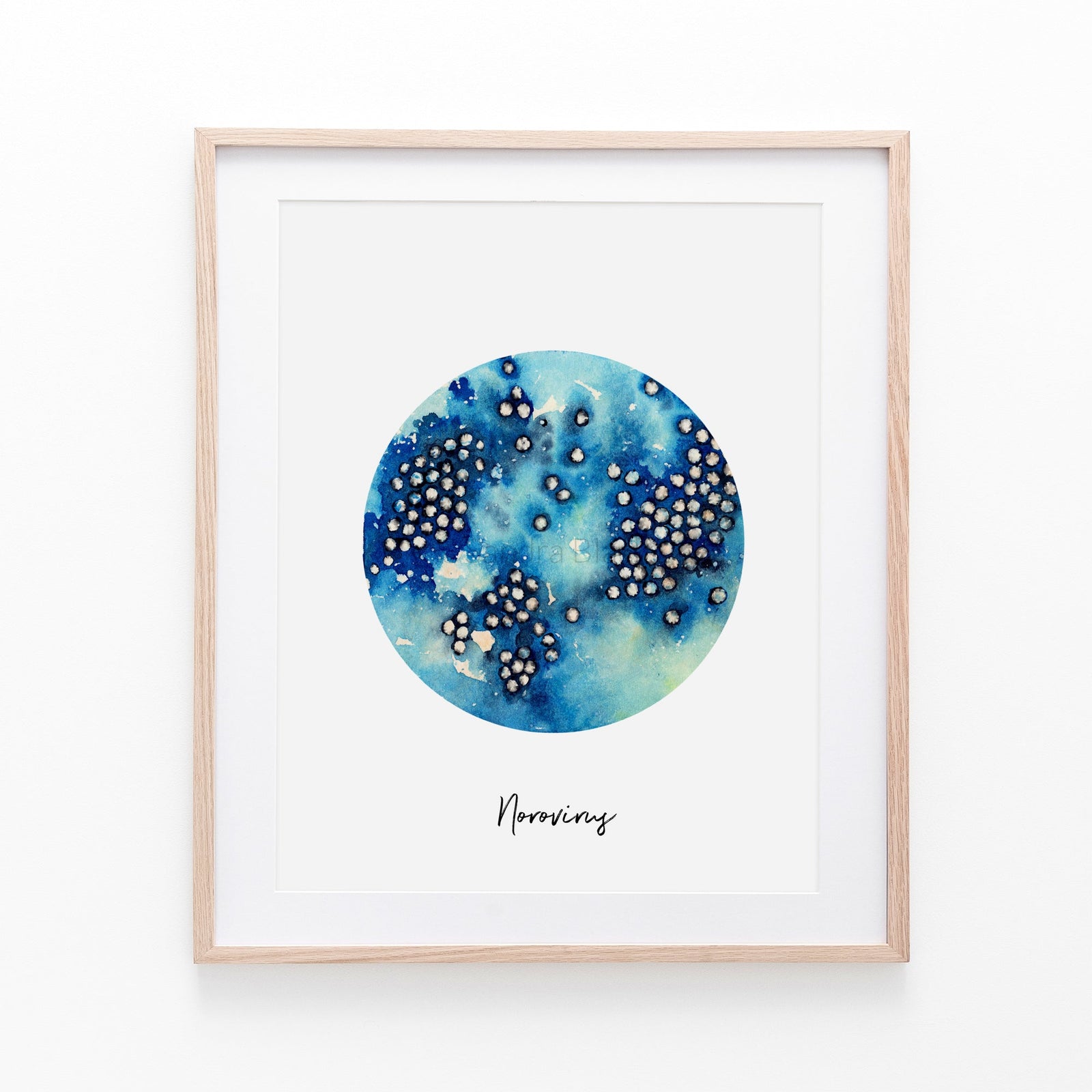 Norovirus watercolor art print fine art