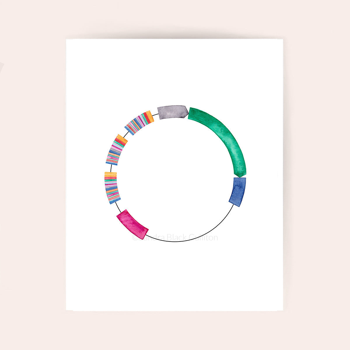Plasmid watercolor print